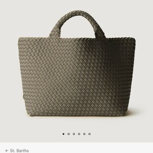 Used Naghedi Woven Tote in Olive-Medium size tote.